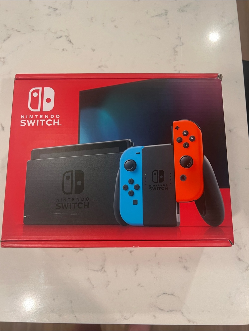 Nintendo Switch with Blue Left and Red Right Joy‑Con